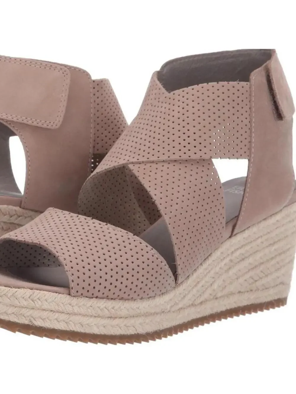 Eileen Fisher Willow wedge sandals nude summer formal Size US 7